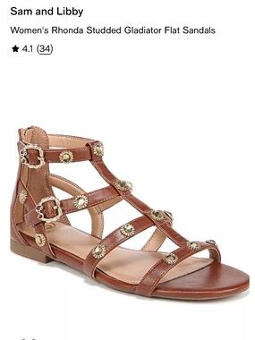 Sam & Libby Rhonda Studded Gladiator Sandals, NWOT, Size 9